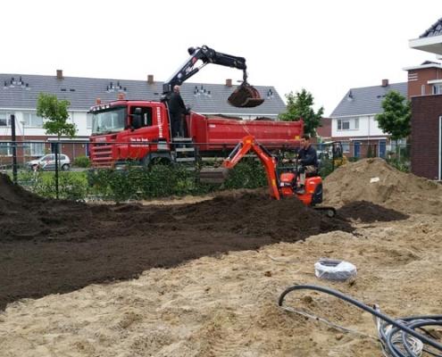 Grondwerk bij tuin in Rosmalen